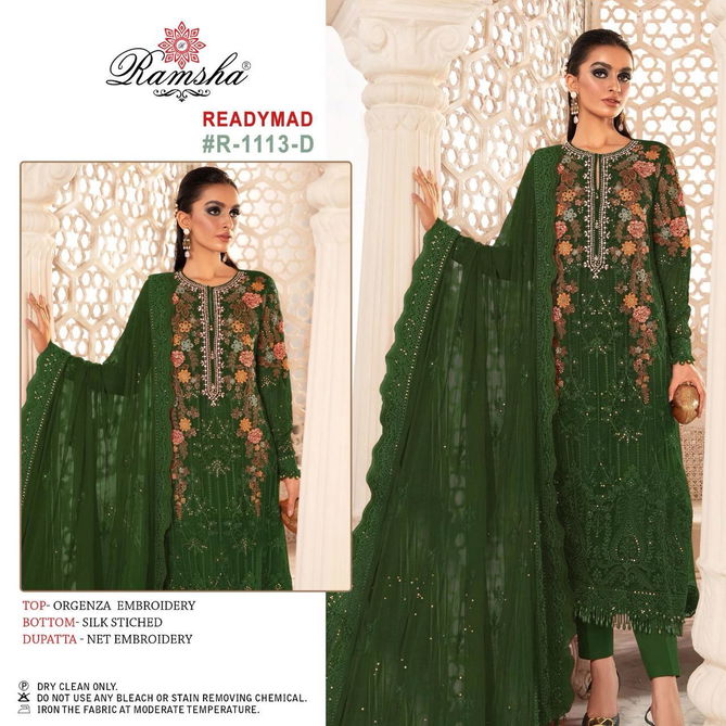 R 1113 By Ramsha 1113-A To D Pakistani Readymade Suits Wholesale Online